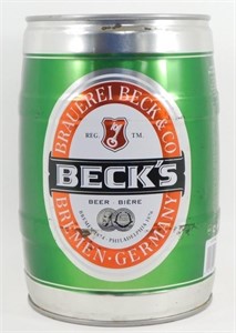 ** Beck's Bremen Germany Metal Beer Keg -