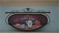 Metal & wood sign "The Coffee Shop"