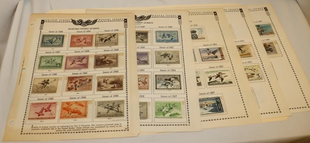 US Postal Issue Hunting Permit Stamp Set