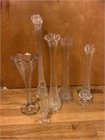 Clear Glass Flower vases
