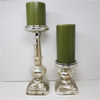 Mercury Glass Style Candle Holders
