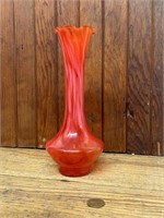 Vintage 7 3/4" Satin Frosted Hand Blown Vase