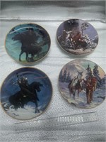 4 horse with man plates