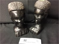 (2) Tribal Carved Wooden Figurines