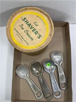 SHAVER'S ICE CREAM CONTAINER & 4 SEALTEST & OTHER