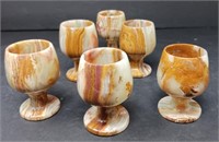 Marble Onyx Stone Goblets