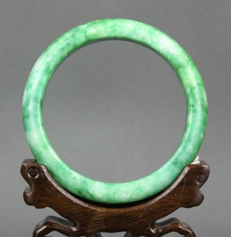 Chinese Green Hardstone Bangle