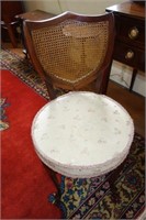 SHIELD BACK QUEEN ANNE STYLE CHAIR CANE BACK