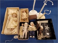 Lot of Assorted Vintage Dolls & Doll Accessories