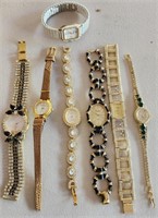 F - LOT OF 7 LADIES'  WATCHES (G98)