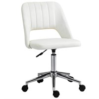 $125  Cream White Office Chair with Hollow Back