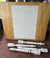 Drop Leaf Table W/Ceramic Tile