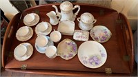 Antique porcelain collection, includes a partial