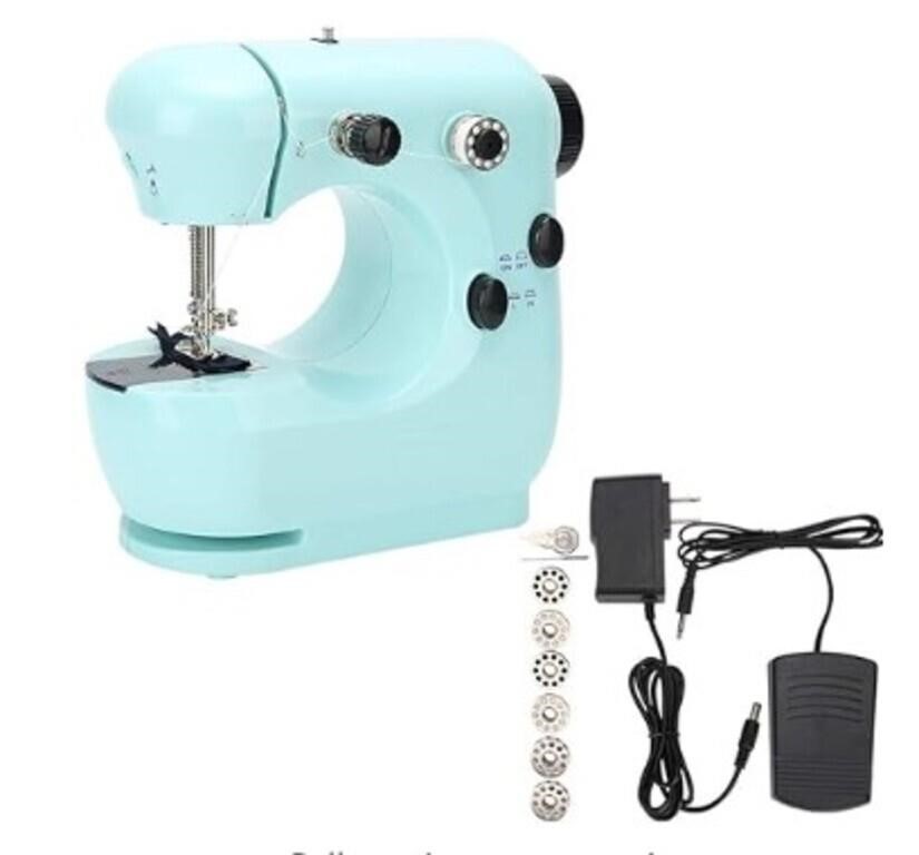 Portable Mini Electric Sewing Machine, Blue