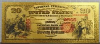 24K gold-plated banknote Butte Montana