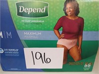 Womens Depend medium 88 ct