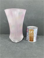 Vase en verre glacé