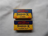 (2) Vintage Western Super-X 22 Short Ammo