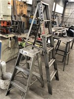 2 Aluminium 1.8m x 900mm Step Ladders