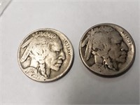 Lot Of 2 Buffalo Nickels 1924 ,1925