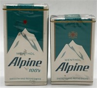 VTG (2) Packs Collectable Alpine Cigarettes