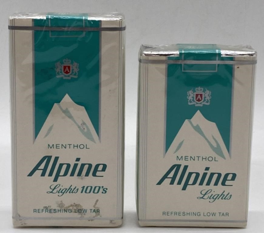 VTG (2) Packs Collectable Alpine Cigarettes