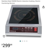 Stainless Steel 3500W Electric Induction Cooktop