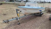 Fiberglass Boat w/ Trailer * No Motor