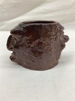 What Cheer Pottery 2 Faced Toothpick Holder, 2