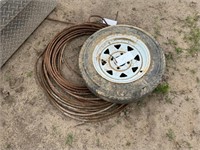 trailer tire & cable