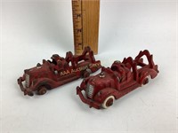 Hubley Style Cast Fire Truck Toys one missing