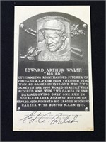 Ed Walsh autographed postcard