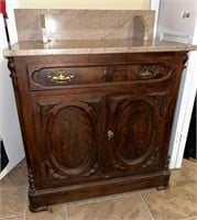 Antique washstand w/ marble top 29 x 31 x 17"