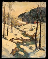 Rural Winter Scene by R.D. Schultz (AM 1915-2007)