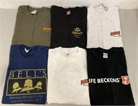 6 Beer Company Shirts Size XL
