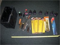 Chainsaw Files,Oil,Spark Plug Wrenches InMetal Box