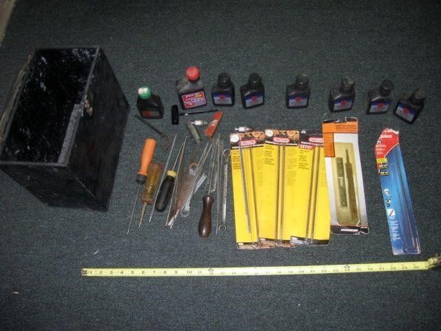 Chainsaw Files,Oil,Spark Plug Wrenches InMetal Box