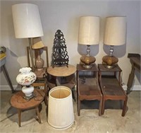 Selection of End Tables, Chairs & Lamps