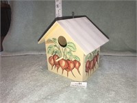 Wooden Birdhouse with Garden Beets
