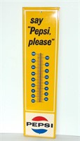 1967 SAY PEPSI PLEASE ADVERTISING THERMOMETER