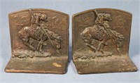 Pair of Cast Iron Equestrian Bookends