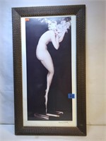 Lithograph, Woman Figure from Smoke of Cigarette