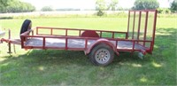 Performance 12' Flatbed Trailer w/Ramp Gate