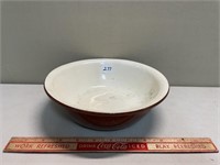 PRETTY GLAZED POTTERY ANTIQUE BOWL