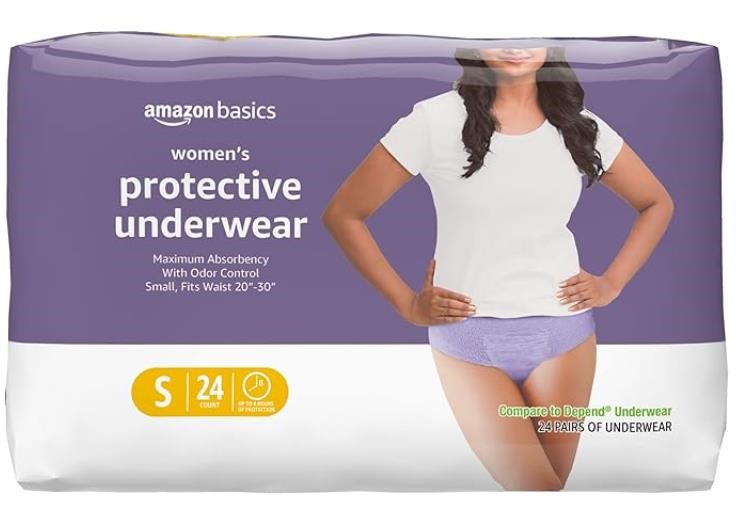 Womens Incontinence & Postpartum Underwear Sz S