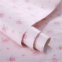 Pink Floral Drawer Shelf Liner Self Adhesive Decor