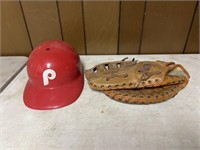 Baseball Glove & Helmet
