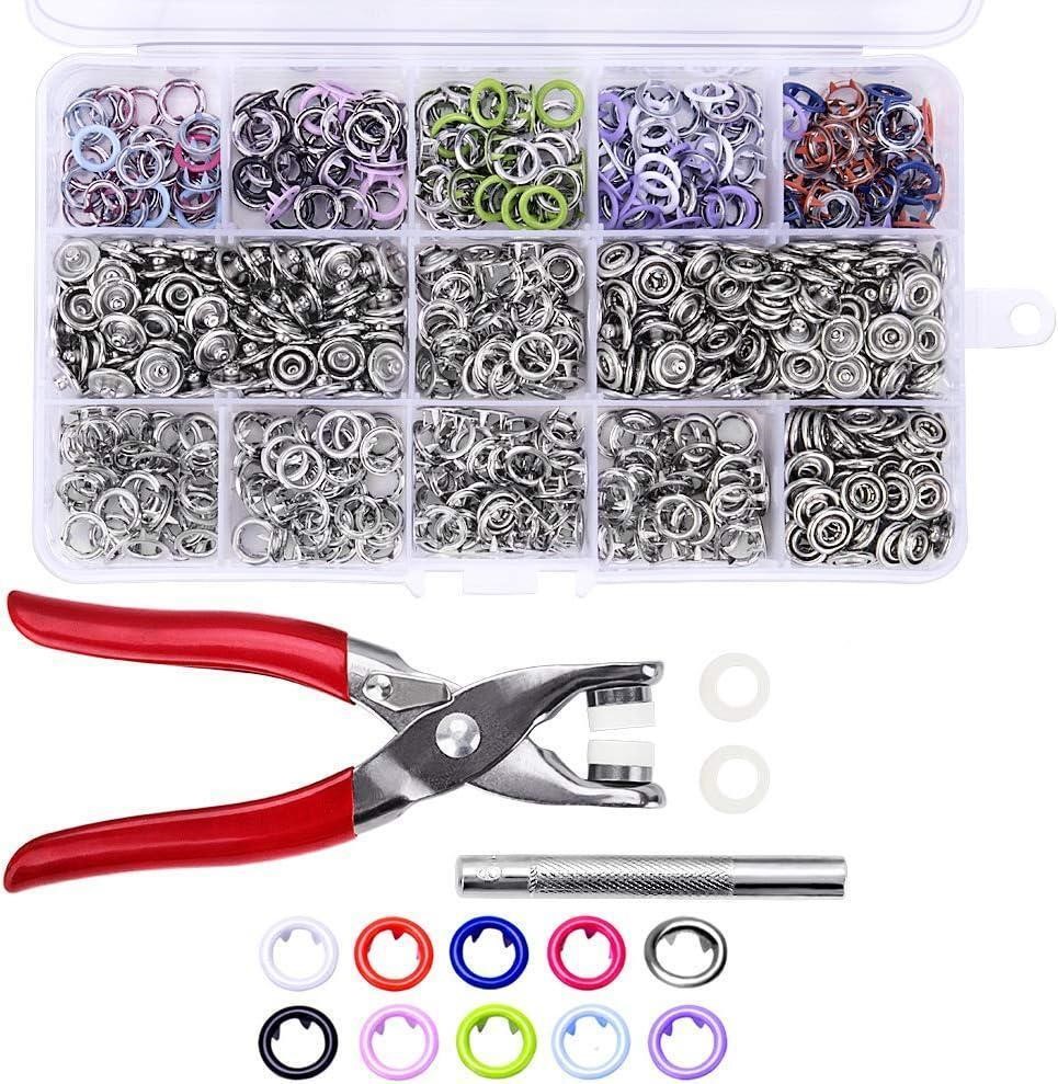 200 Sets Snap Fasteners Kit Tool