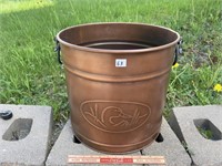 LARGE COPPER DUCKS UNLIMITED HANDLED WATER BUCKET