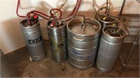Kegs and valve system/hose units